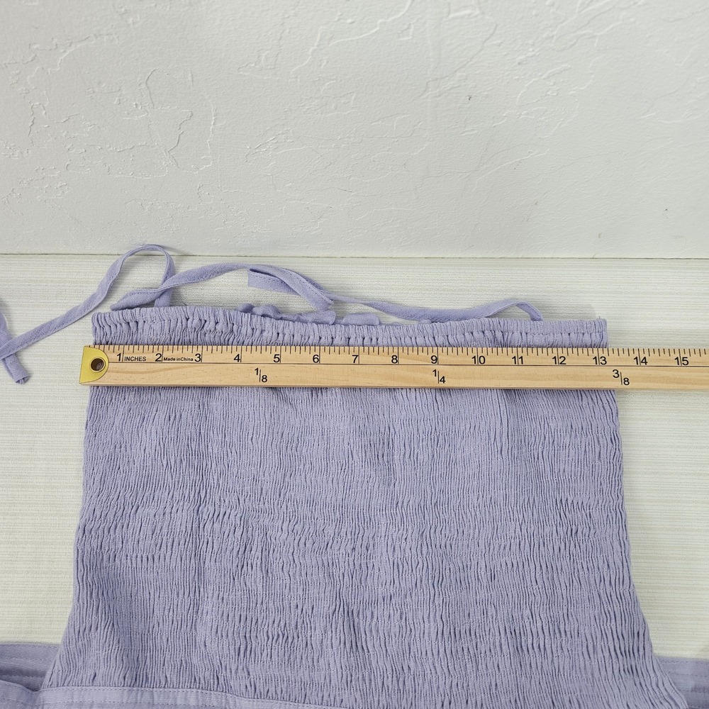 NWT Lavender Smocked Halter Maxi Dress Size L Tiered Ruffle beach peasant boho - Picture 8 of 11